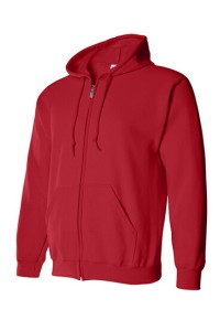 Gildan 紅色 040拉鏈衛衣 88600  純色拉鏈外套印字 速印拉鏈外套 拉鏈外套批發 衛衣價格